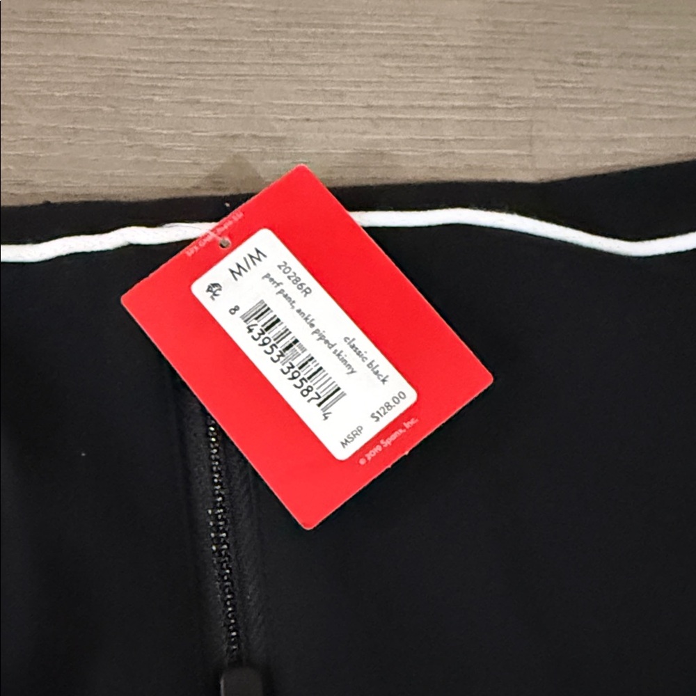 SPANX Black Pants with White Piping - Picture 3 of 8